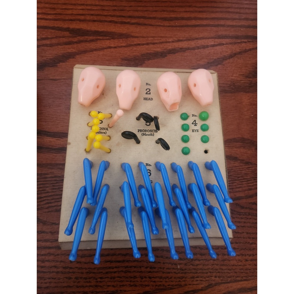 Vintage Game Of Cootie 1949 Original Box W.H. Schaper Manufacturing - Picture 9 of 10